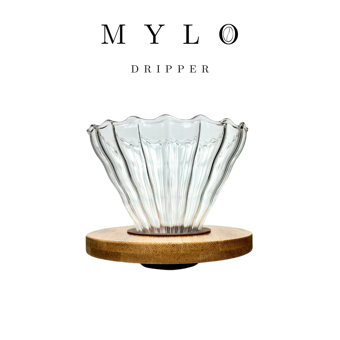 Premium Glass Pour Over Coffee Dripper With Bamboo Base