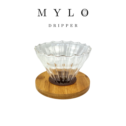 Premium Glass Pour Over Coffee Dripper With Bamboo Base